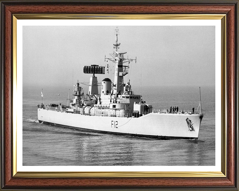 HMS Achilles (F12) Photo Print - Entering Harbour - Royal Navy Leander Class Frigate Hampshire Prints 10 x 8 Classic Frame Yes