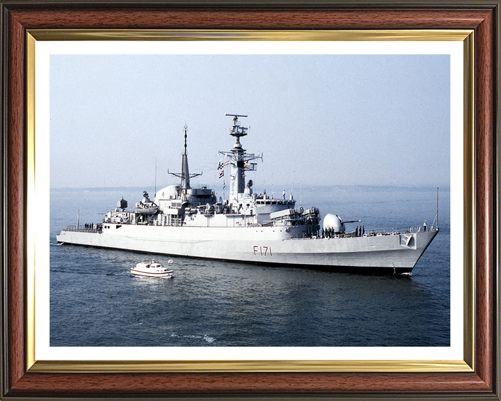 HMS Active (F171) Photo Print - Entering Harbour - Royal Navy Type 21 Frigate Hampshire Prints 10 x 8 Classic Frame Yes