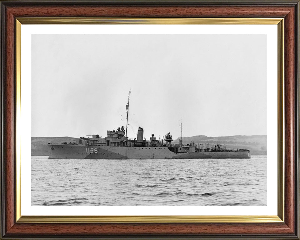 HMS Enchantress (L56) (U56) Photo Print - Port Side View - Royal Navy Bittern Class Sloop Hampshire Prints 10 x 8 Classic Frame Yes