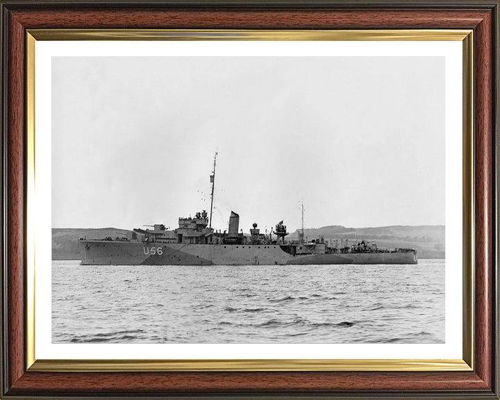 HMS Enchantress (L56) (U56) Photo Print - Port Side View - Royal Navy Bittern Class Sloop Hampshire Prints 10 x 8 Classic Frame Yes