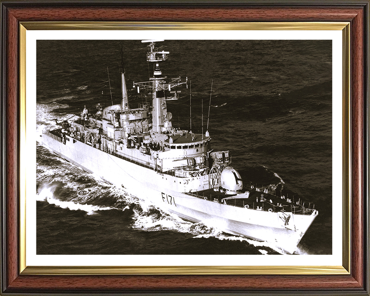 HMS Active (F171) Photo Print - Starboard Bow View - Royal Navy Type 21 Frigate Hampshire Prints 10 x 8 Classic Frame Yes