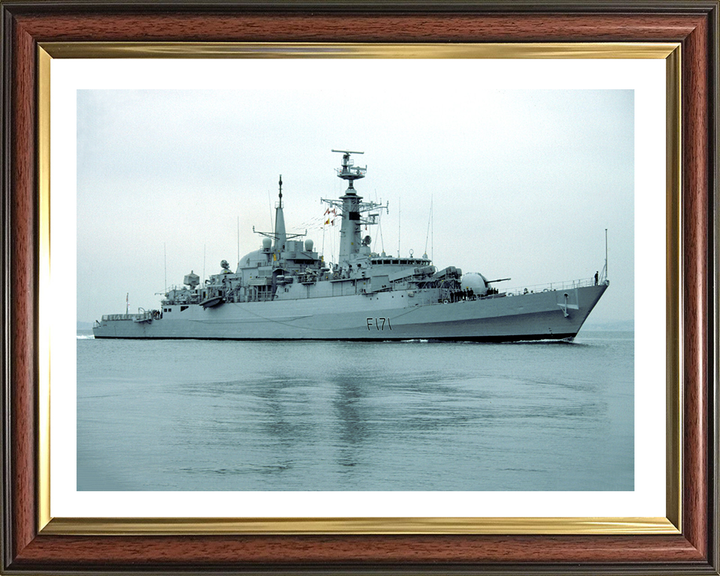 HMS Active (F171) Photo Print - Starboard Reflections - Royal Navy Type 21 Frigate Hampshire Prints 10 x 8 Classic Frame Yes