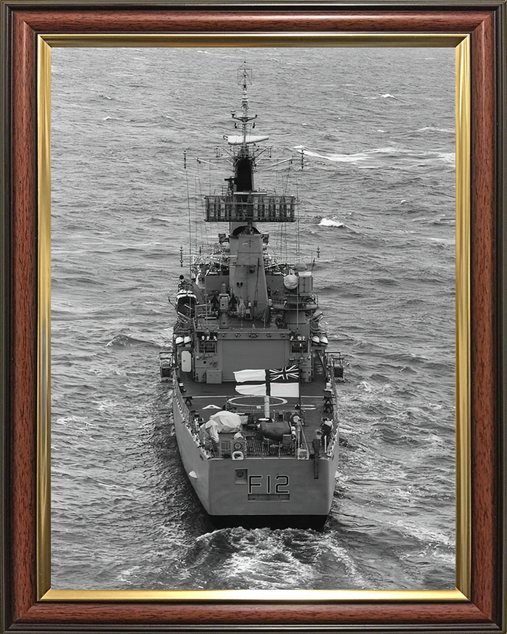 HMS Achilles (F12) Photo Print - Stern View - Royal Navy Leander Class Frigate Hampshire Prints 10 x 8 Classic Frame No