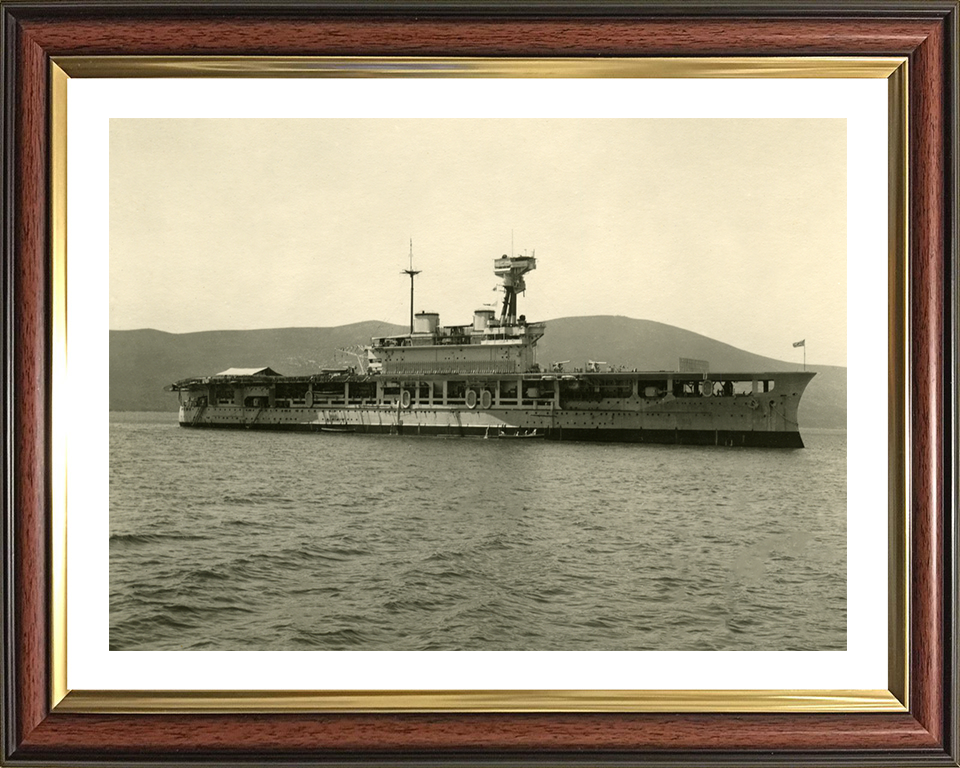 HMS Eagle (94) Photo Print - Starboard Side - Royal Navy Eagle Class Aircraft Carrier Hampshire Prints 10 x 8 Classic Frame Yes