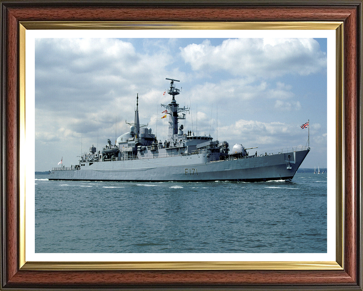 HMS Active (F171) Photo Print - Starboard View - Royal Navy Type 21 Frigate Hampshire Prints 10 x 8 Classic Frame Yes