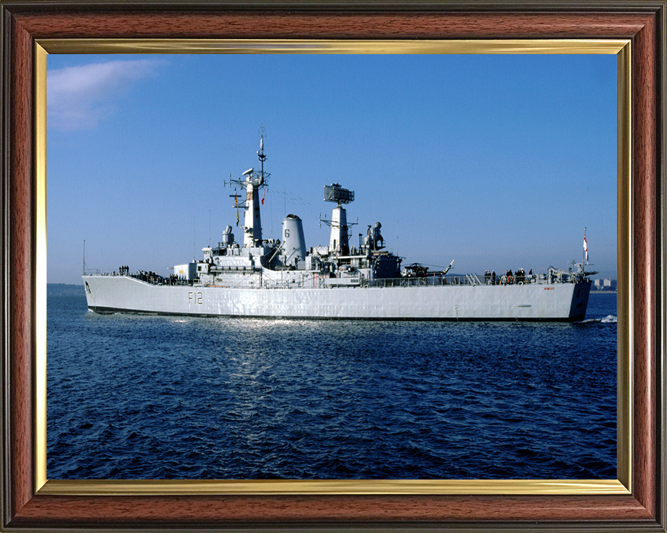 HMS Achilles (F12) Photo Print - Leaving Portsmouth - Royal Navy Leander Class Frigate Hampshire Prints 10 x 8 Classic Frame No