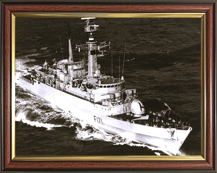 HMS Active (F171) Photo Print - Starboard Bow View - Royal Navy Type 21 Frigate Hampshire Prints 10 x 8 Classic Frame No