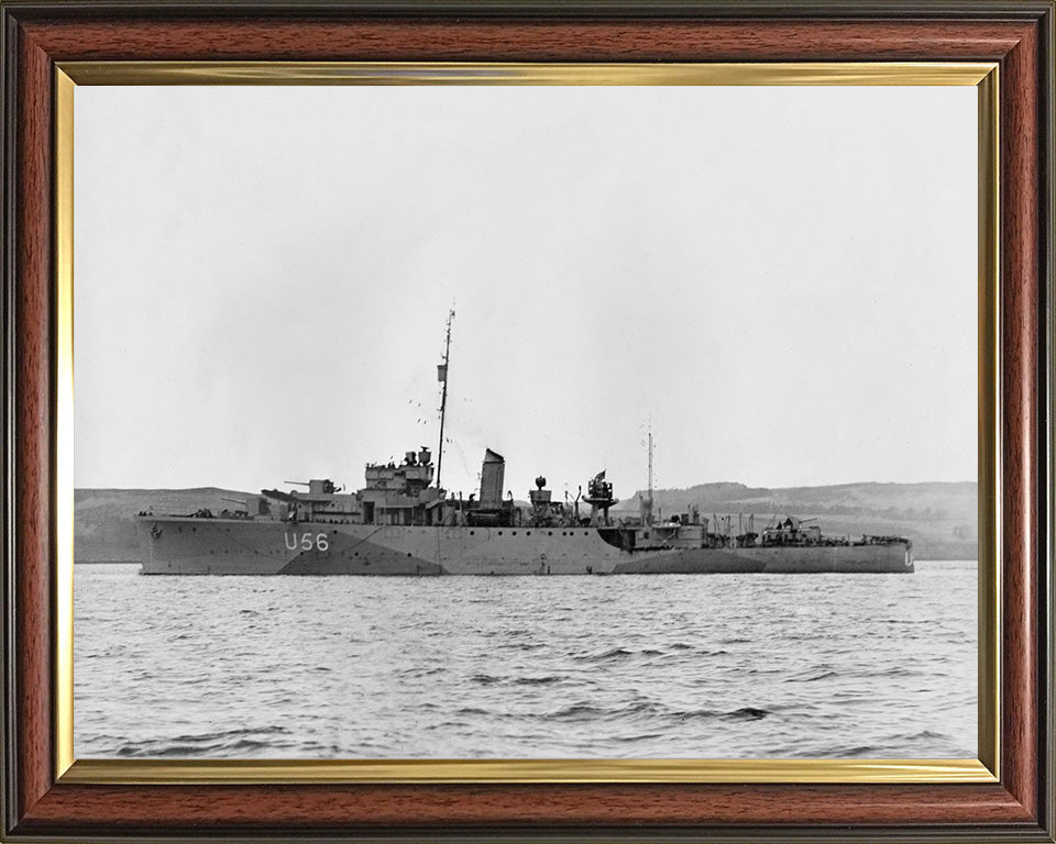 HMS Enchantress (L56) (U56) Photo Print - Port Side View - Royal Navy Bittern Class Sloop Hampshire Prints 10 x 8 Classic Frame No