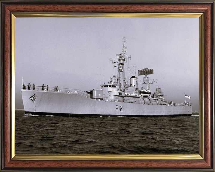 HMS Achilles (F12) Photo Print - At Sea - Royal Navy Leander Class Frigate Hampshire Prints 10 x 8 Classic Frame No
