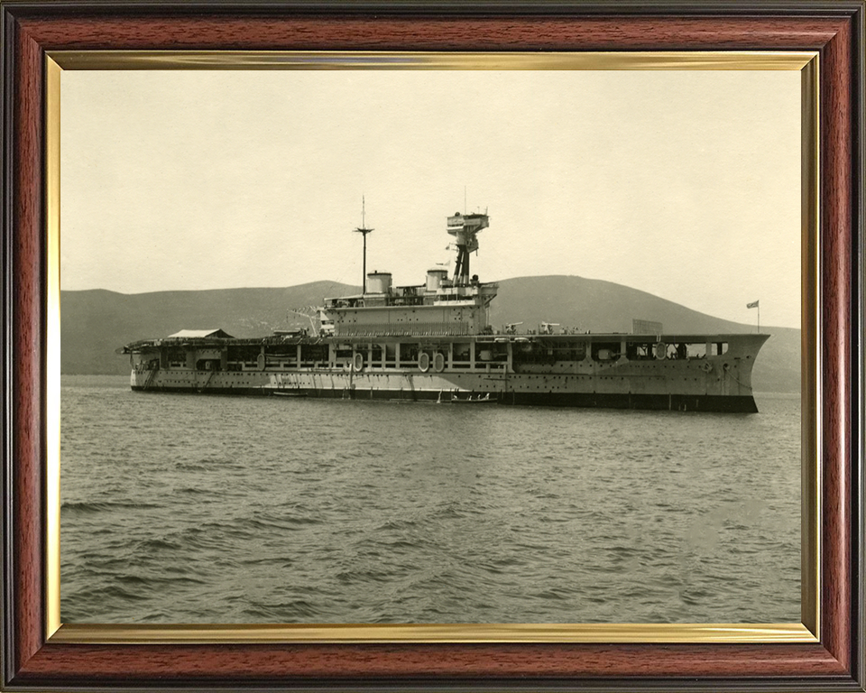 HMS Eagle (94) Photo Print - Starboard Side - Royal Navy Eagle Class Aircraft Carrier Hampshire Prints 10 x 8 Classic Frame No