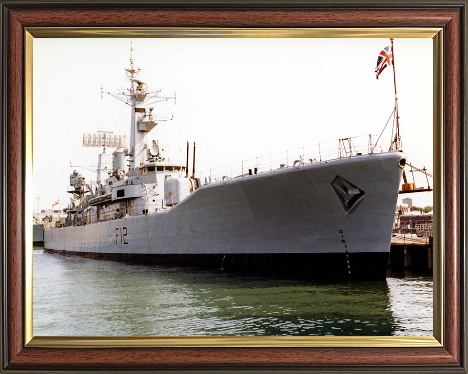 HMS Achilles (F12) Photo Print - Alongside - Royal Navy Leander Class Frigate Hampshire Prints 10 x 8 Classic Frame No