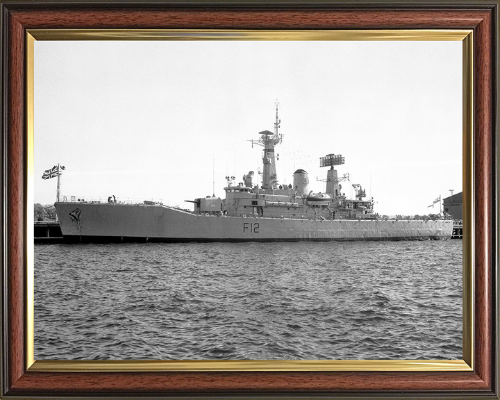 HMS Achilles (F12) Photo Print - In Harbour - Royal Navy Leander Class Frigate Hampshire Prints 10 x 8 Classic Frame No