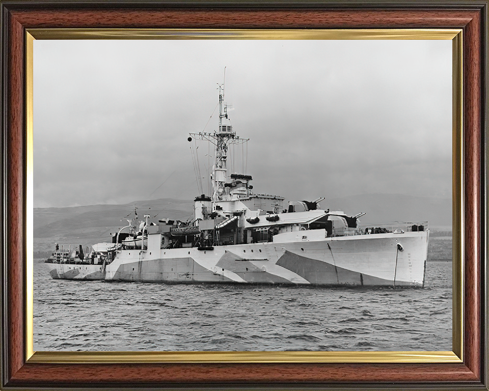 HMS Amethyst (F116) Photo Print - Starboard View - Royal Navy Black Swan Class Sloop Hampshire Prints 10 x 8 Classic Frame No