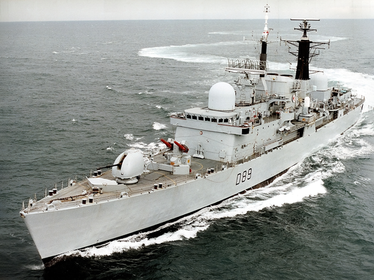 HMS Exeter Royal Navy type 42 destroyer at sea