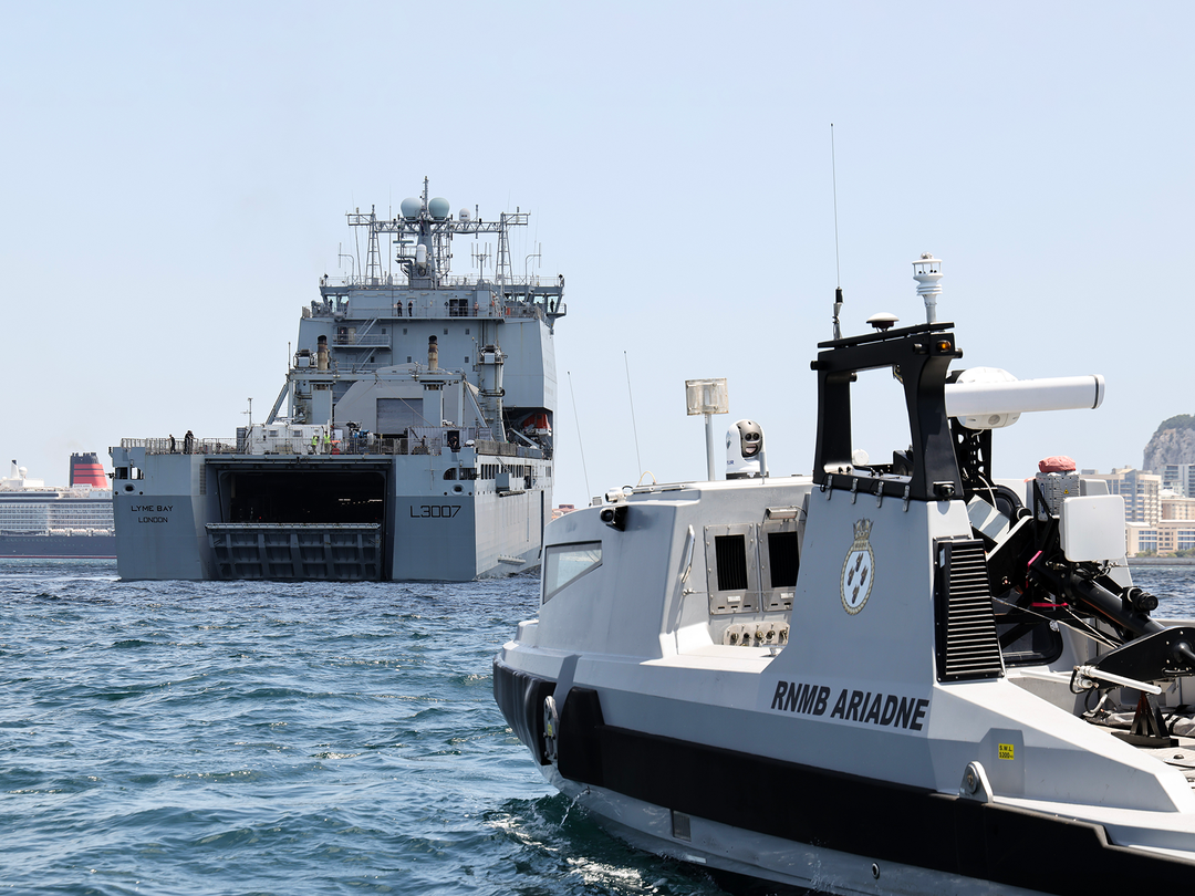 RFA Lyme Bay and HMMB Ariadne