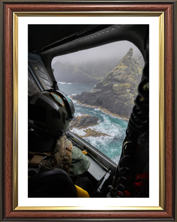 RAF Crewman's seat view Photo Print - Royal Air Force Hampshire Prints 10 x 8 Classic Frame Yes