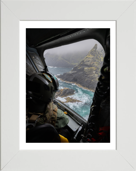 RAF Crewman's seat view Photo Print - Royal Air Force Hampshire Prints 10 x 8 White Frame Yes