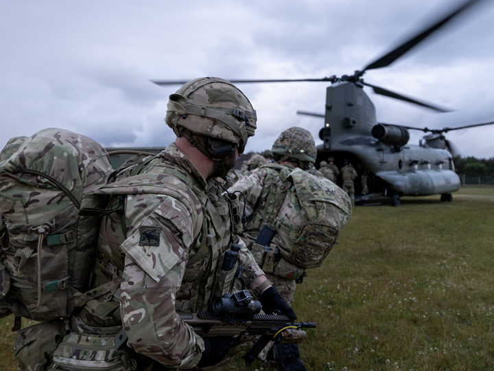 RAF Regiment and Chinook Helicopter Photo Print - Royal Air Force Hampshire Prints 6 x 4 No Frame No