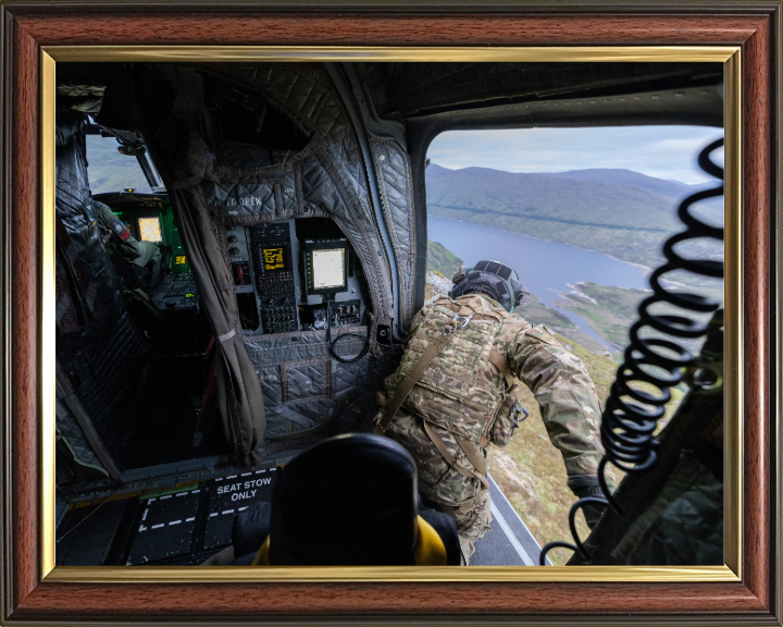 RAF Crewman's seat view Photo Print - Royal Air Force Hampshire Prints 10 x 8 Classic Frame No