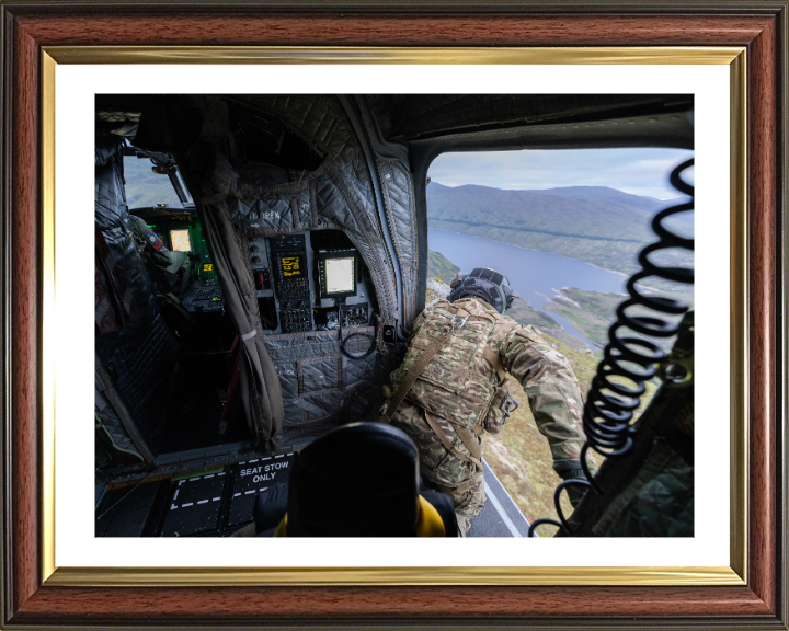RAF Crewman's seat view Photo Print - Royal Air Force Hampshire Prints 10 x 8 Classic Frame Yes