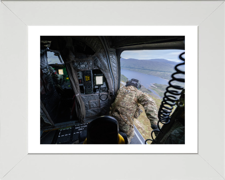 RAF Crewman's seat view Photo Print - Royal Air Force Hampshire Prints 10 x 8 White Frame Yes