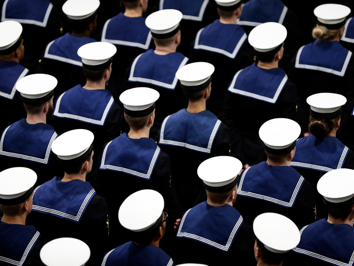 Sailors on parade Closeup Photo Print - Royal Navy Hampshire Prints 6 x 4 No Frame No