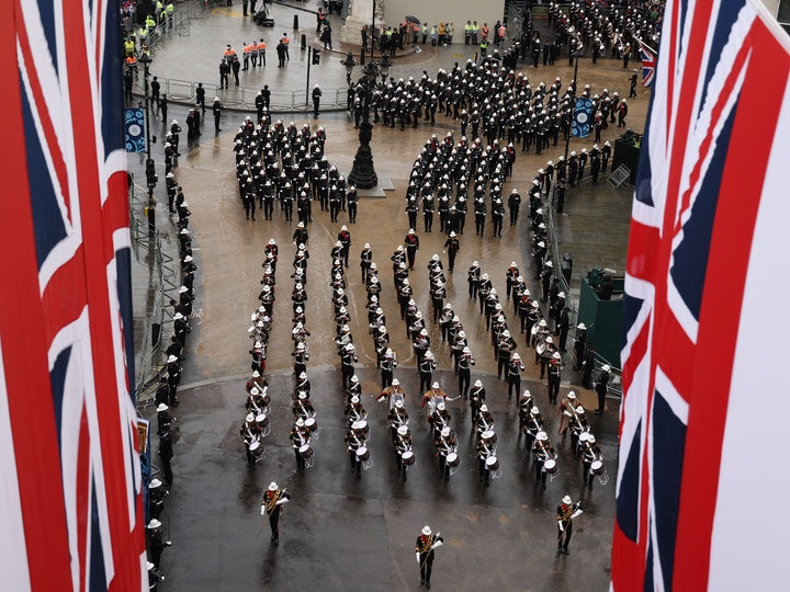 Royal Marines Band Marching At the Kings Coronation Photo Print Hampshire Prints 6 x 4 No Frame No