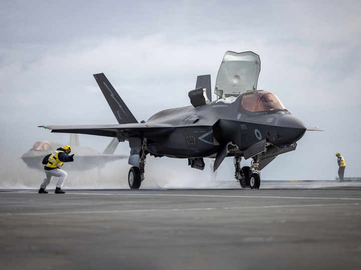 RAF F-35B Lightning jet flight deck Launch Photo Print - Royal Air Force Aircraft Hampshire Prints 6 x 4 No Frame No