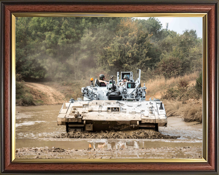 AJAX Armoured Fighting Vehicle Photo Print - British Army Vehicle Hampshire Prints 10 x 8 Classic Frame No