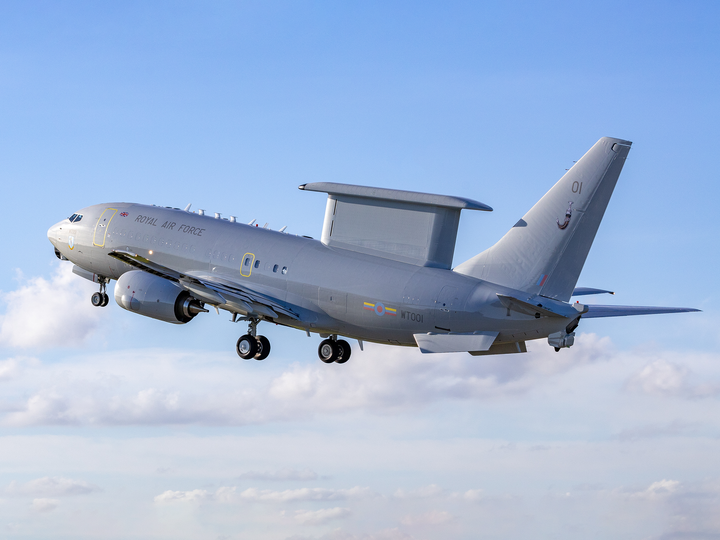 RAF E-7 Wedgetail in flight Photo Print Royal Air Force Aircraft Wall Art Aviation Decor Posters, Prints, & Visual Artwork Hampshire Prints 6 x 4 No Frame No