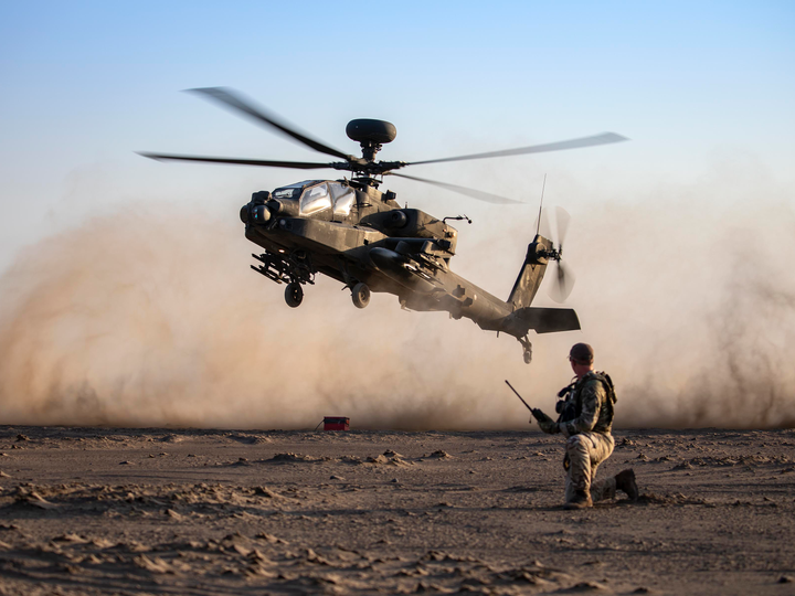 Army Apache Echo Helicopter and JTAC Photo Print - British Army Hampshire Prints 6 x 4 No Frame No