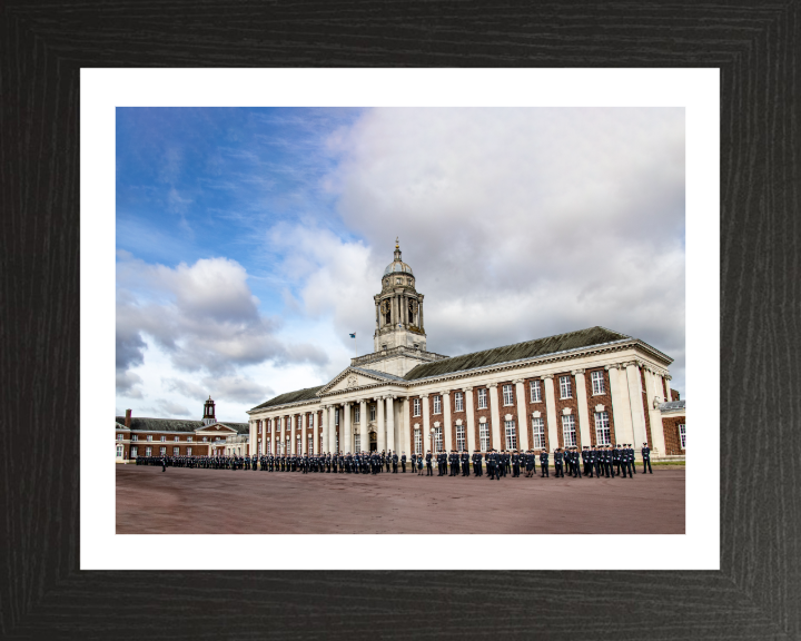 Royal Air Force College Cranwell parade Photo Print - Royal Air Force Hampshire Prints 10 x 8 Black Frame Yes