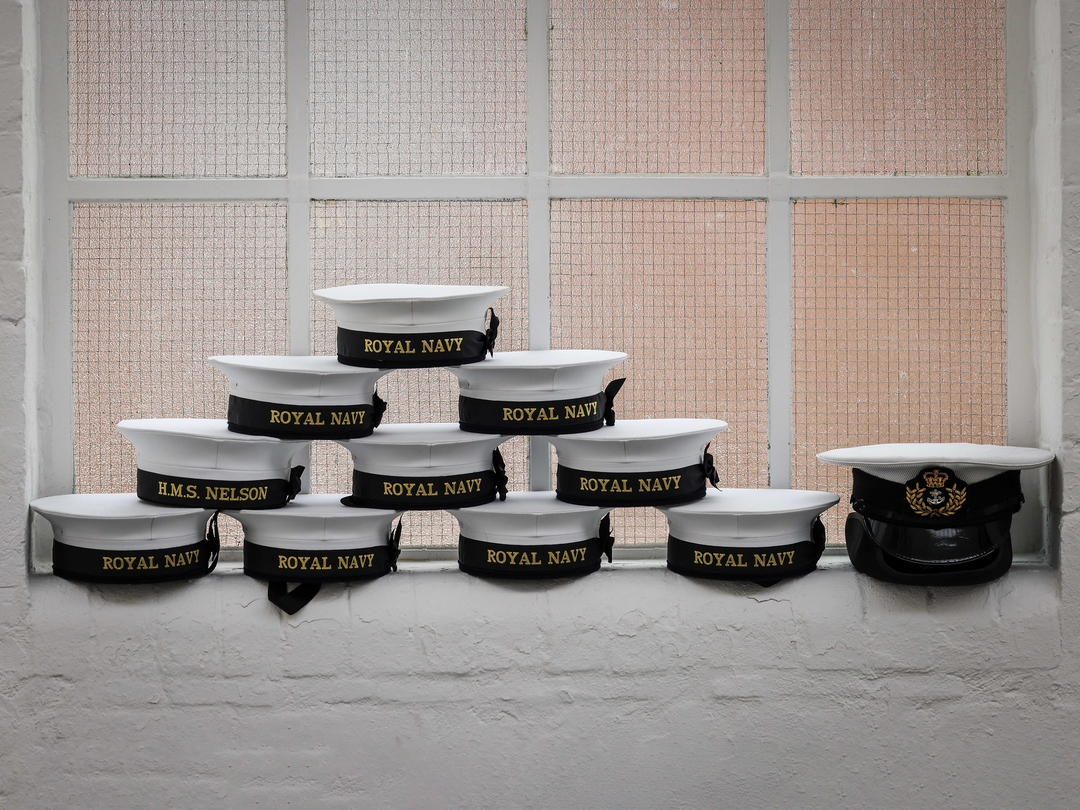 Sailors Caps on display Photo Print - Royal Navy Hampshire Prints 6 x 4 No Frame No