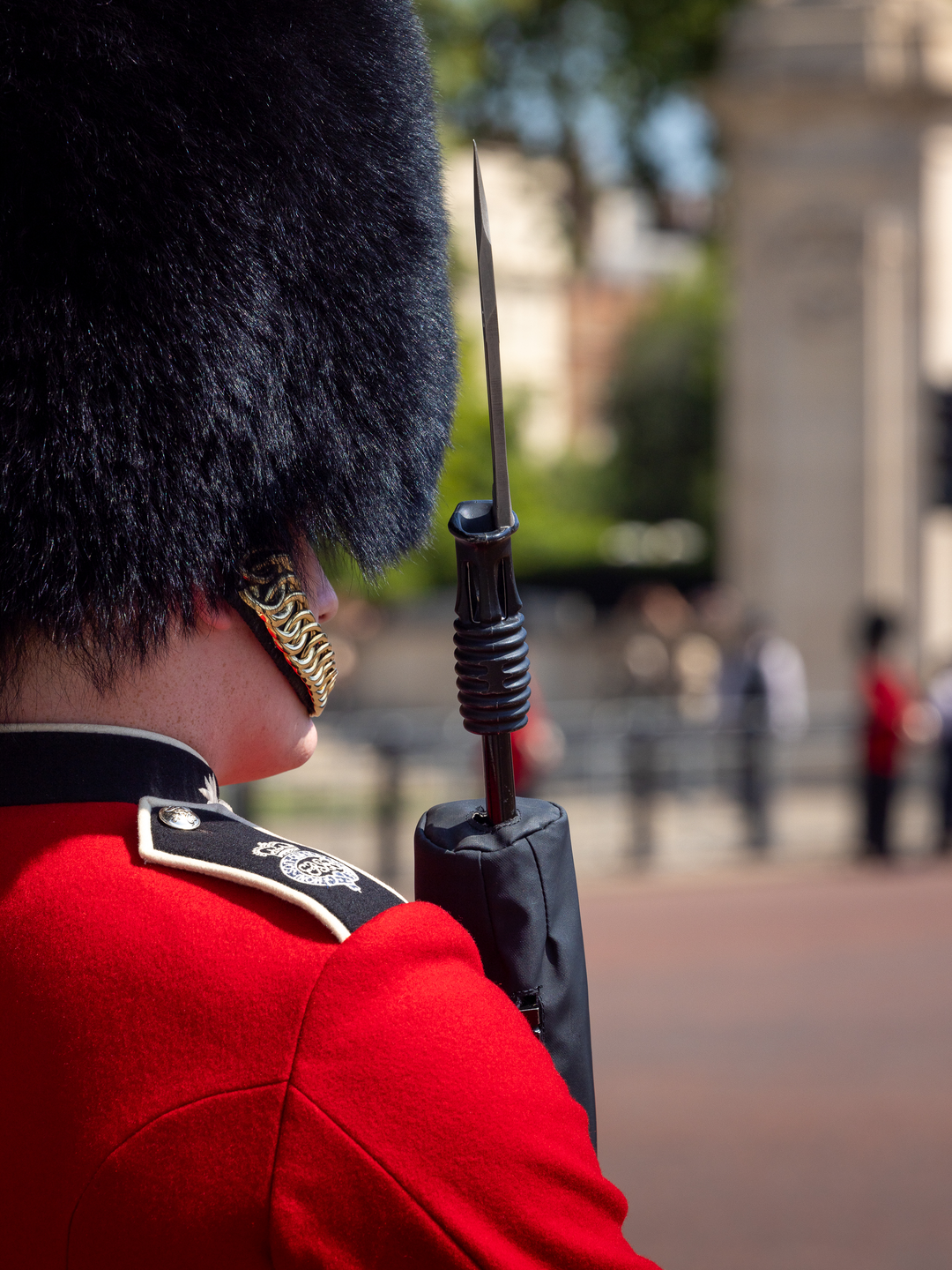 Grenadier Guard lining the street in London Photo Print - British Army Hampshire Prints 6 x 4 No Frame No