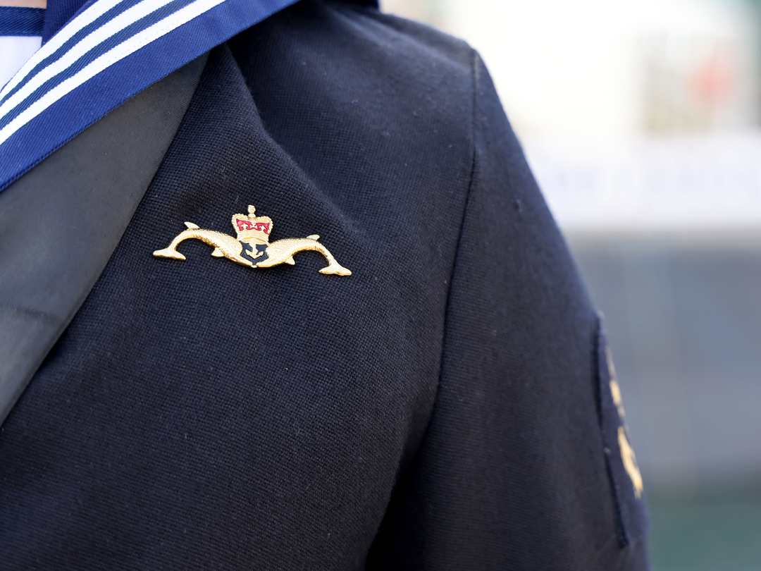 Submariner wearing Dolphins on parade Photo Print - Royal Navy Hampshire Prints 6 x 4 No Frame No
