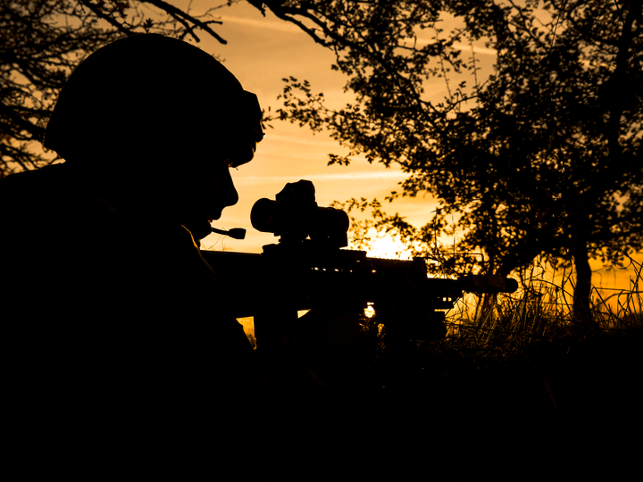 RAF Regiment Silhouette Photo Print - Royal Air Force Hampshire Prints 6 x 4 No Frame No
