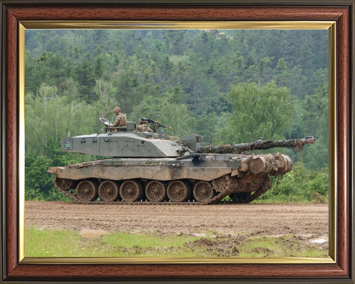 Challenger 2 Main Battle Tank Photo Print - British Army Vehicle Hampshire Prints 10 x 8 Classic Frame No