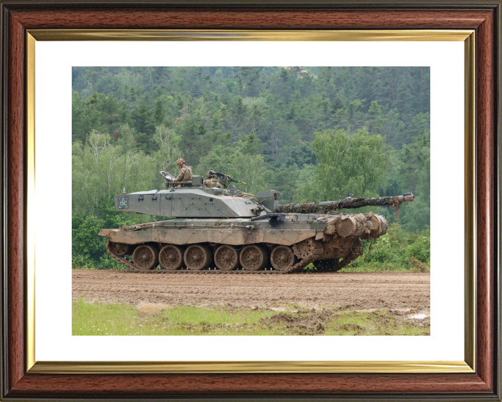 Challenger 2 Main Battle Tank Photo Print - British Army Vehicle Hampshire Prints 10 x 8 Classic Frame Yes