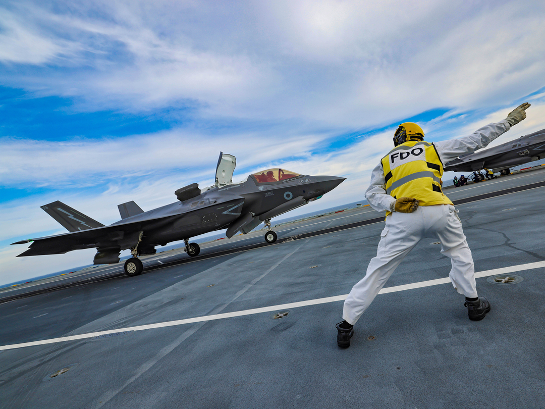 RAF F35B flight deck takeoff Photo Print - Royal Air Force Aircraft Hampshire Prints 6 x 4 No Frame No