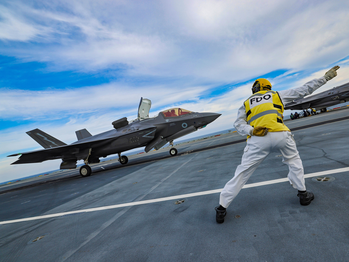 RAF F35B flight deck takeoff Photo Print - Royal Air Force Aircraft Hampshire Prints 6 x 4 No Frame No