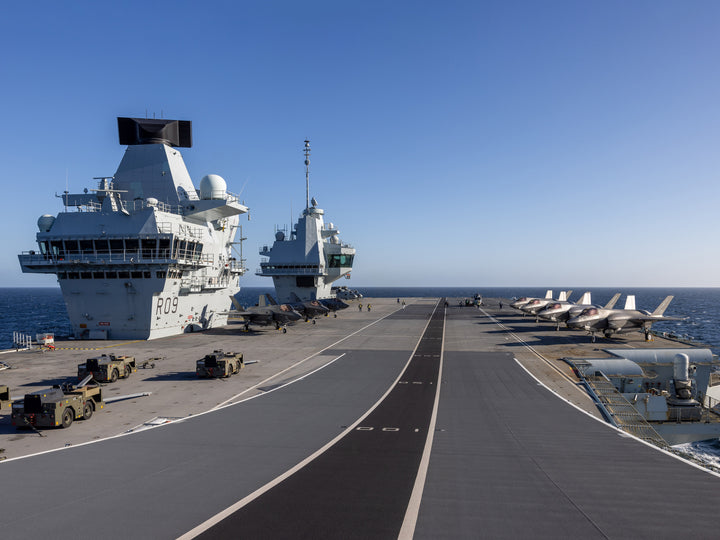 HMS Prince of Wales (R09) Photo Print - Flight Deck - Royal Navy Queen Elizabeth Class Aircraft Carrier Hampshire Prints 6 x 4 No Frame No
