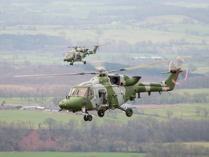 Two Army Lynx Helicopters in Flight Photo Print - British Army Hampshire Prints 6 x 4 No Frame No