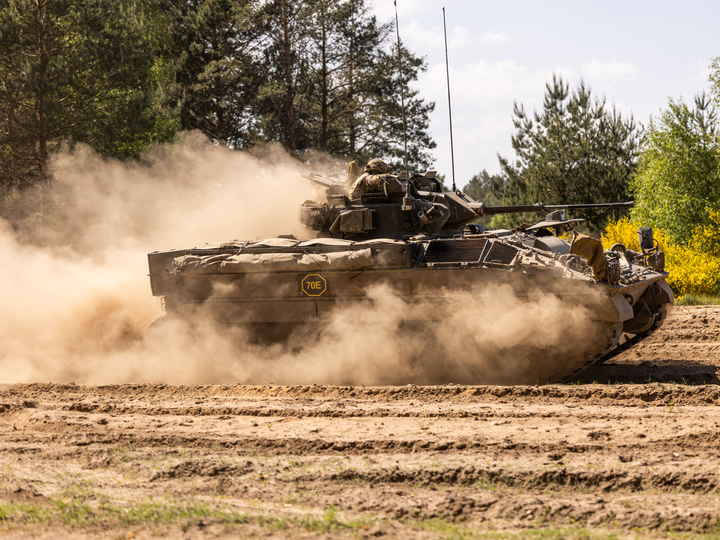 British Army Warrior Infantry Fighting Vehicle Photo Print Wall Art Military Decor Poster Posters, Prints, & Visual Artwork Hampshire Prints 6 x 4 No Frame No