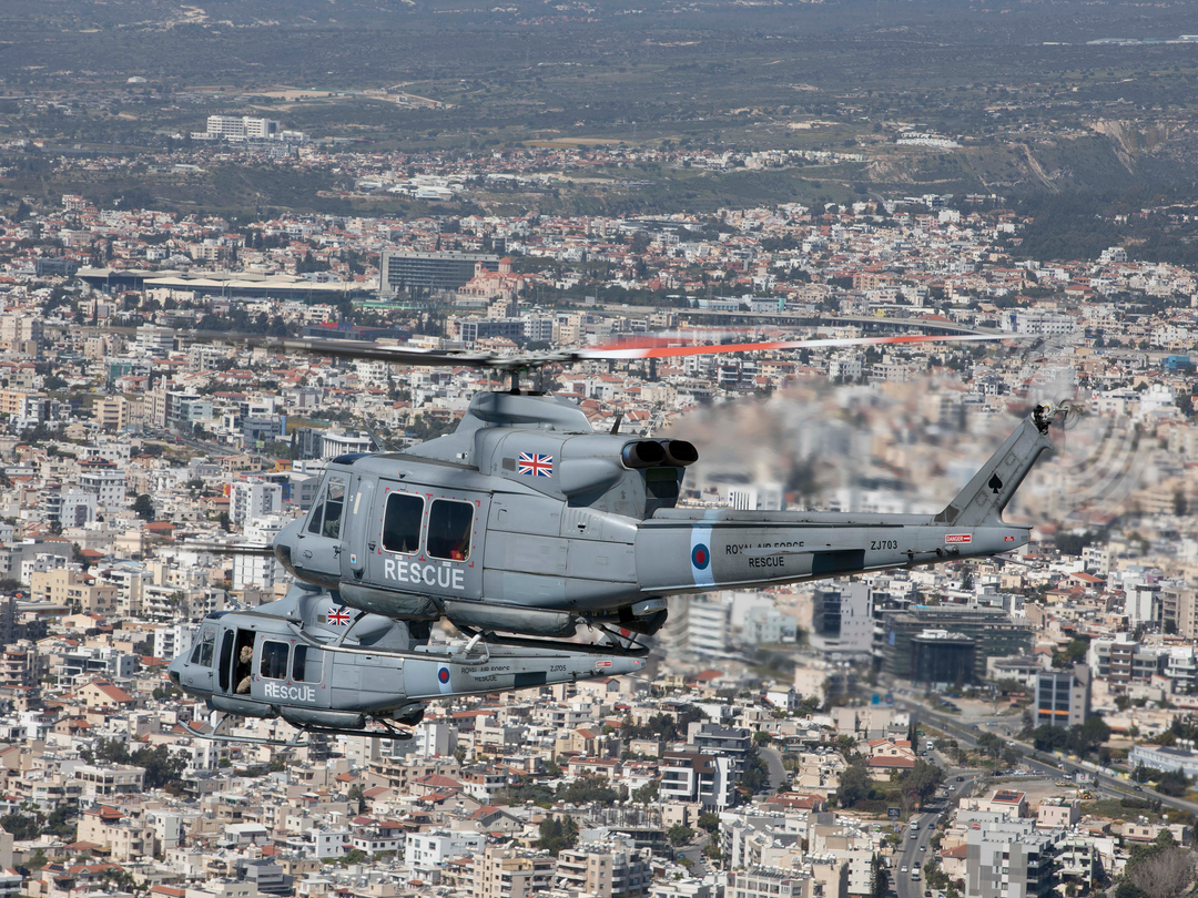 RAF Griffin HA2 Helicopters in flight Photo Print Royal Air