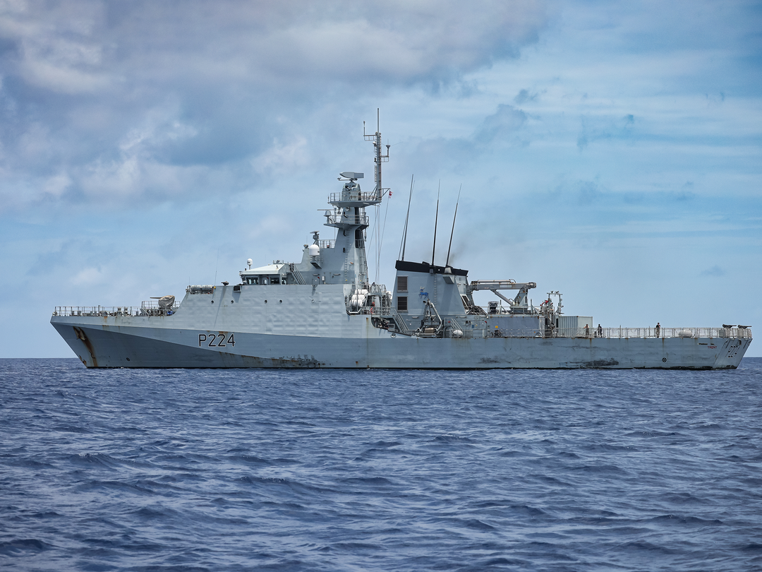 HMS Trent P224 River Class Patrol Vessel July 2024 Port Beam View Photo Print - Posters, Prints, & Visual Artwork - by Hampshire Prints (image 1 of 9)