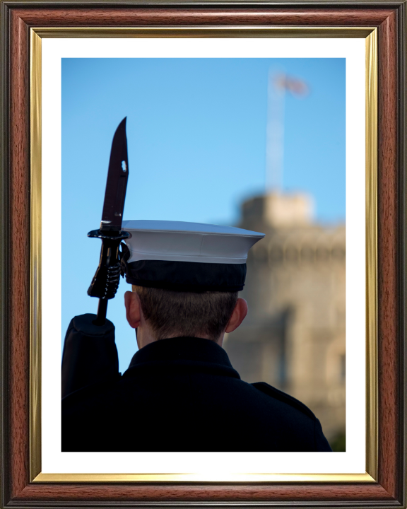 Sailors Guarding Windsor Castle Photo Print - Royal Navy Hampshire Prints 10 x 8 Classic Frame Yes