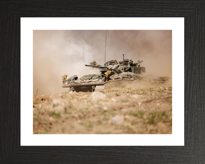 Warrior Infantry Fighting Vehicle Photo Print - British Army Vehicle Hampshire Prints 10 x 8 Black Frame Yes