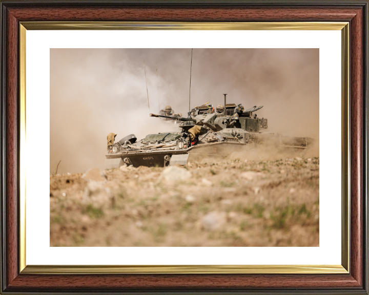 Warrior Infantry Fighting Vehicle Photo Print - British Army Vehicle Hampshire Prints 10 x 8 Classic Frame Yes