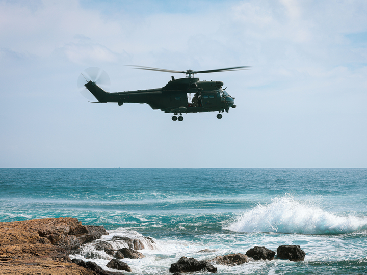 RAF Puma Helicopter in flight Photo Print - Royal Air Force Aircraft Hampshire Prints 6 x 4 No Frame No