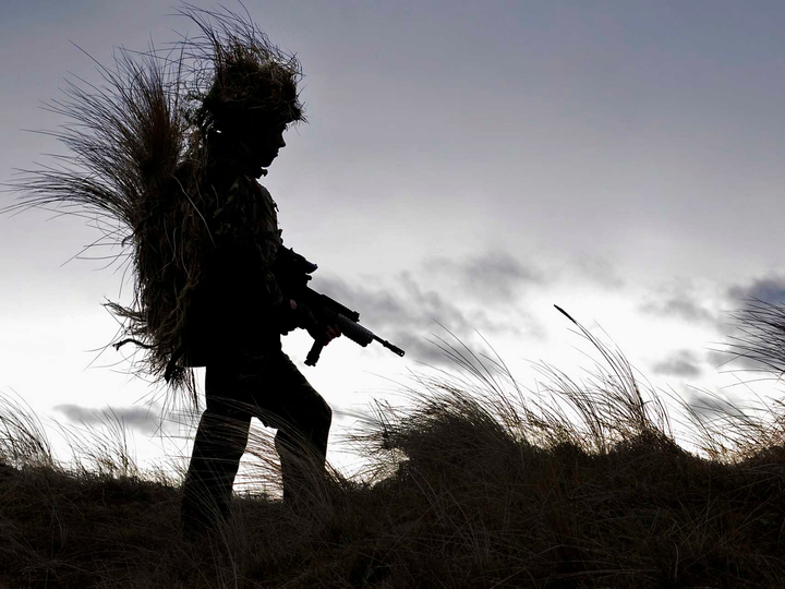 RAF Regiment Gunner Silhouette Photo Print - Royal Air Force Hampshire Prints 6 x 4 No Frame No
